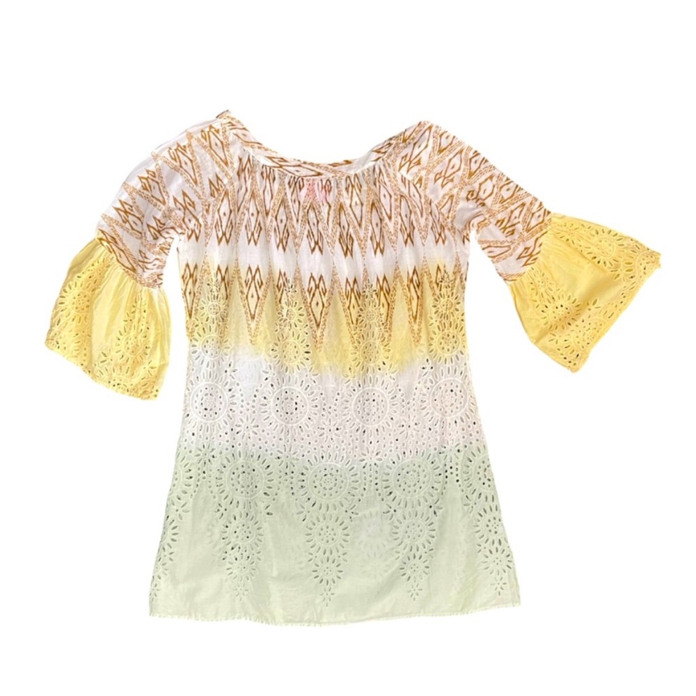 Cake Couture Eyelate Bell Sleeves Mini Dress Tunic Swim Cover Size‎ M - Picture 2 of 15
